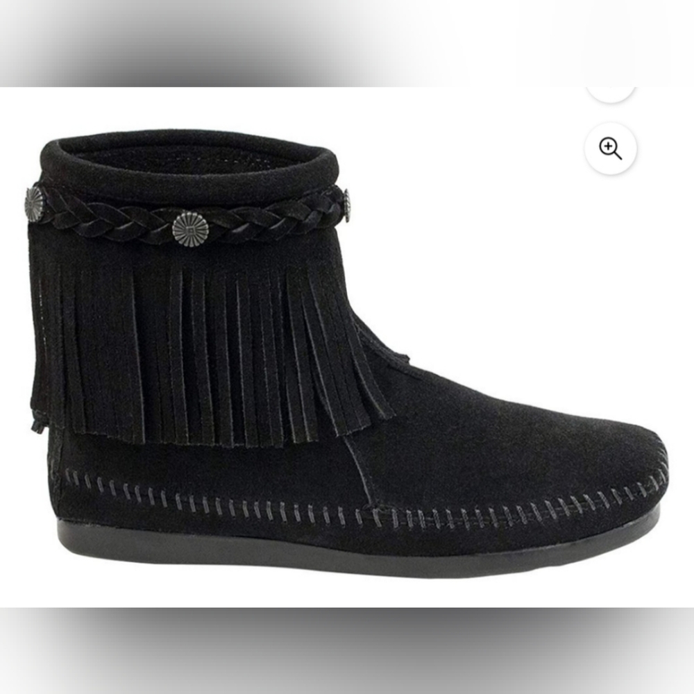 Minnetonka Moccasin Hi Top Back Zip Boot